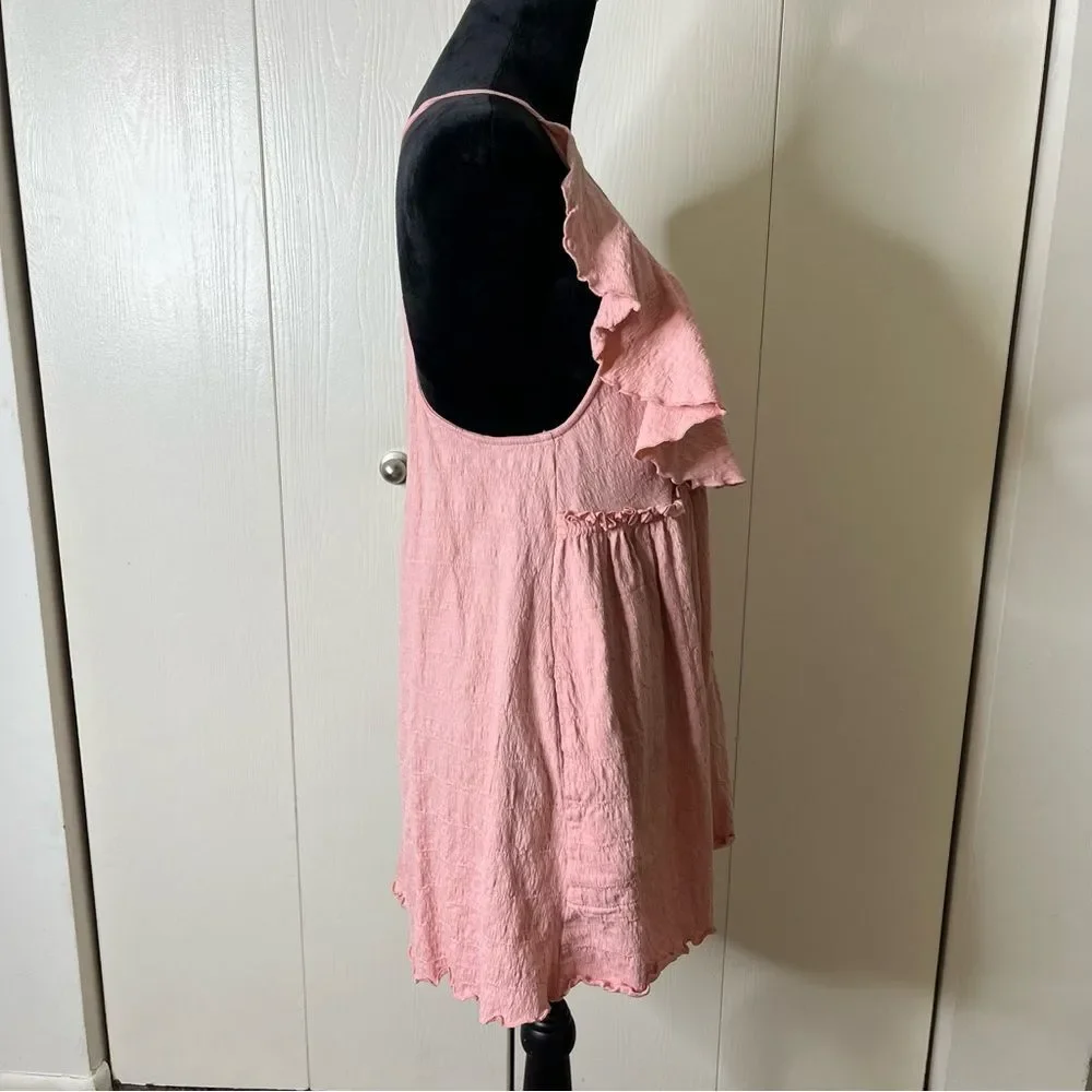 Free‎ People FP Beach Erika mini dress pink sleeveless Racerback size small